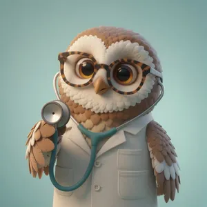 Doc Otis listening through his stethoscope